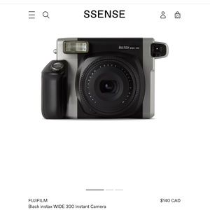 NWOT Instax Wide Polaroid Camera with Leather Carrying Bag